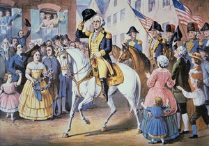 George Washington betreedt New York City, 25 november