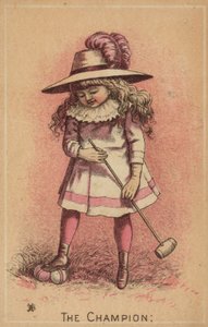 Meisje dat croquet speelt, De Kampioen door American School