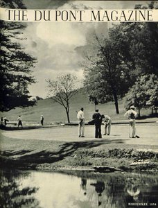 Golfers, voorpagina van het DuPont Magazine, juli-augustus 1936