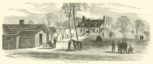 Hoofdkwartier van Grant, City Point, januari 1865 door American School