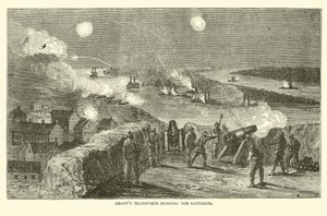Grants transporten die de batterijen passeren, april 1863 door American School