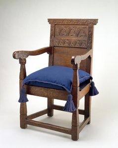 Grote stoel, Essex County, Massachusetts, 1640-85 door American School