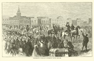 Griersons commando dat Baton Rouge binnengaat, april 1863 door American School