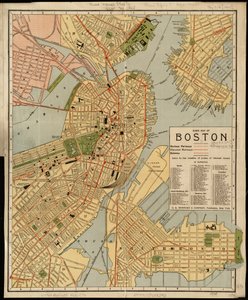 Gidskaart van Boston door American School