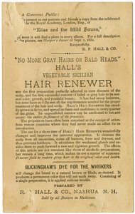 Halls Plantaardige Siciliaanse Haarvernieuwer, Herstelt Grijs Haar naar de oorspronkelijke kleur en voorkomt kaalheid, Verso door American School