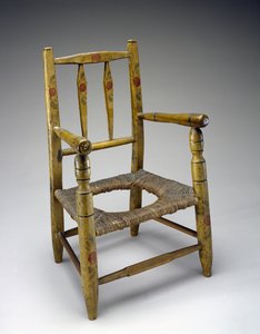 Stoel met gat, ca. 1800-1850