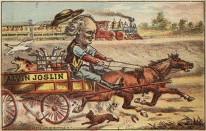 Paard en wagen achtervolgen trein