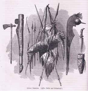 Indiaanse wapens, illustratie uit Cassell