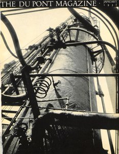 Industriële fabriek, voorpagina van het DuPont Magazine, januari 1931