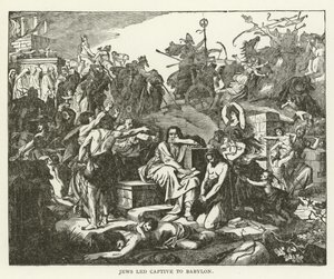 Joden als gevangenen naar Babylon geleid door American School
