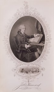 John Hancock (1737-93) uit The History of the United States, Vol. I, door Charles Mackay, gegraveerd door J. Rogers door American School