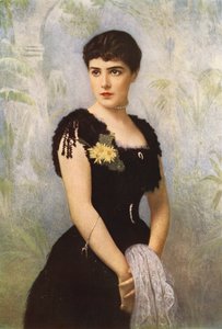 Lady Randolph Spencer-Churchill, geboren Miss Jennie Jerome uit New York, die trouwde met Lord Randolph Spencer-Churchill door American School