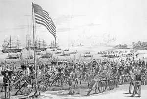 Landing van de troepen in Vera Cruz, Mexico, 9 maart 1847, uit 