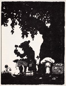Leprechaun, uit The World Guide to Gnomes, Fairies, Elves and Other Little People door Thomas Keightley (1789-1872) gepubliceerd 1880 (ZW gravure)