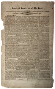 Vrijheid van meningsuiting en van de pers, januari 1799 door American School