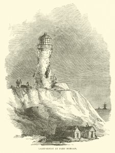 Vuurtoren bij Fort Morgan, augustus 1864