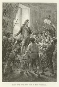 Lodewijk XVI met de menigte in de Tuilerieën door American School