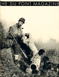 Man met jachthonden, voorpagina van het DuPont Magazine, november 1934