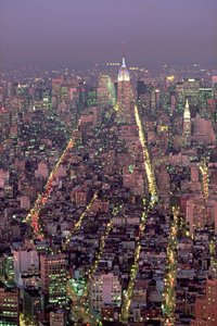Manhattan bij Nacht door American School