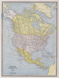 Kaart van Noord-Amerika