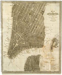 Kaart van de Stad New-York [in Manhattan, tot aan 36th Street]