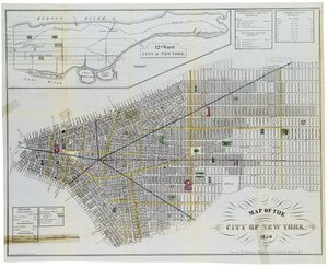 Kaart van de Stad New York door American School