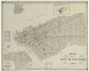 Kaart van de stad New York door American School