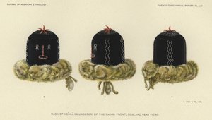Masker van Hehea (blunderaar) van het nadir (kleurenlitho) door American School
