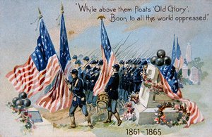 Memorial Day ansichtkaart door American School