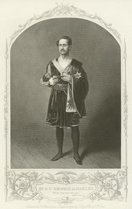 Meneer G V Brooke als Hamlet, Act III, scène II door American School