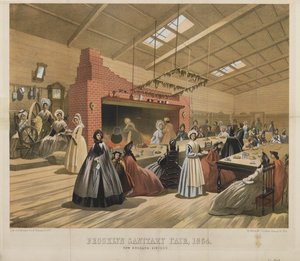 New England Kitchen, Brooklyn Sanitary Fair, 1864