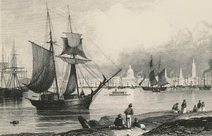 New Orleans in Louisiana, gravure, Verenigde Staten van Amerika door American School