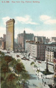 New York City, Flatiron Building door American School