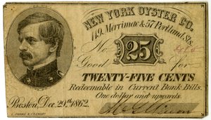 New York Oyster Co., 119 Merrimac & 57 Portland St., 1862 door American School