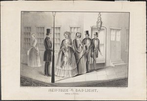 New York bij gaslicht, een slachtoffer haken, c.1850