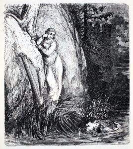 Nixes, uit The World Guide to Gnomes, Fairies, Elves and Other Little People door Thomas Keightley (1789-1872) gepubliceerd 1880 (ZW gravure) door American School