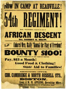 Nu in kamp in Readville! 54e Regiment!, ca. 1863 door American School
