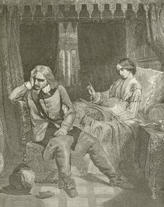 Oliver Cromwell bij het Sterfbed van zijn Dochter door American School