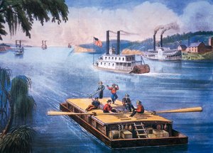 Op de Mississippi, ca. 1866