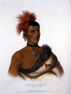 Pes-Ke-Le-Cha-Co, Een Pawnee Hoofdman, uitgegeven door J. T. Bowen (1801-c.1856) 1841