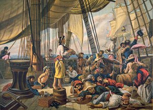 Piraten proberen een schip van de Amerikaanse marine te misleiden door zich voor te doen als een onschuldig koopvaardijschip