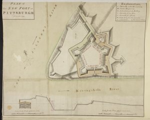 Plan van het nieuwe fort in Pittsburgh