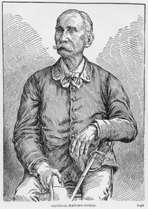 Portret van Generaal Maximo Gomez (1836-1905) uit The Story of Cuba door Murat Halstead, gepubliceerd 1898 door American School