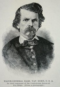 Portret van Generaal-majoor Earl Van Dorn door American School