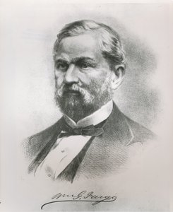 Portret van William George Fargo (1818-81) mede-oprichter van Wells Fargo & Co. door American School