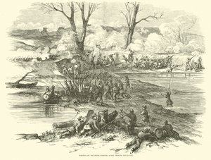 Positie van de Zesde Missouri na het oversteken van de Bayou, december 1862 door American School