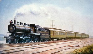 Ansichtkaart van de Empire State Express No.999 van de New York Central & Hudson River Railroad