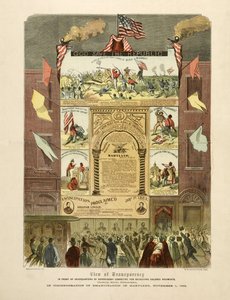Poster ter viering van "Emancipatie in Maryland, 1 november"