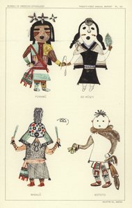 Powamu, So Wuqti, Masauu, Eototo (kleurenlitho) door American School