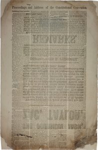 Handelingen en toespraak van de Constitutionele Conventie, ca. 19 maart 1861 door American School